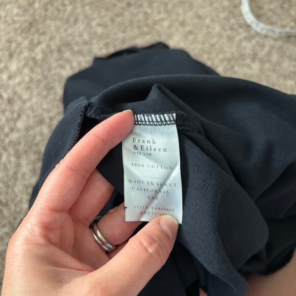 FRANK & EILEEN Heritage Jersey Tank Jumpsuit Sz S Black Essential Basic - Picture 12 of 16